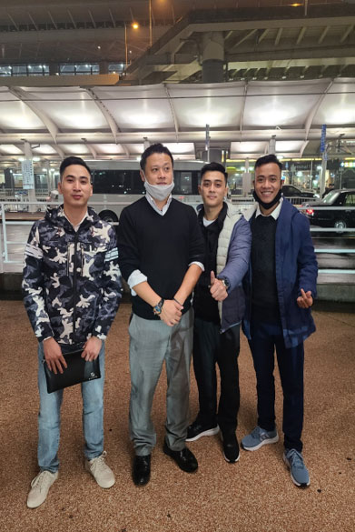 ベトナム人3名を成田空港へお迎え